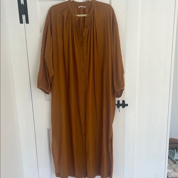 Doen Joan Maxi Dress, Mustard Foxtail, XS - Picture 3 of 7